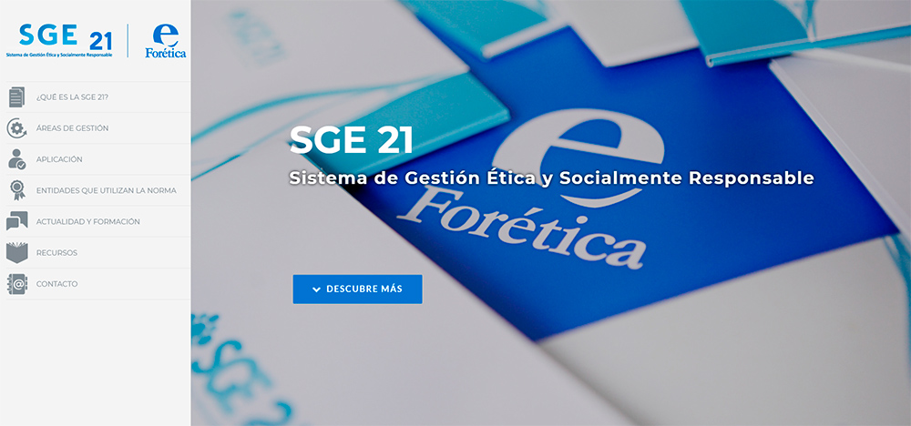 Diseño página web norma europea SGE 21