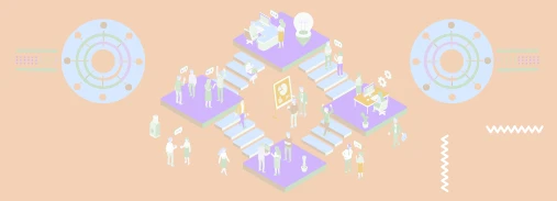 Ilustración menú infografías y 3D.