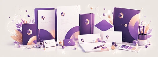 Ilustración menú papelería corporativa.