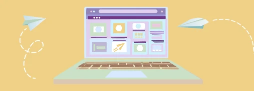 Ilustración menú diseño web.