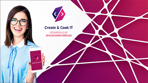 Diseño diapositiva 1 de la presentación en PowerPoint realizada para la empresa de México Create & Cook.