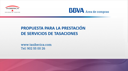 Diseño diapositiva 1 de la presentación de empresa en PowerPoint realizada para Tasiberica.