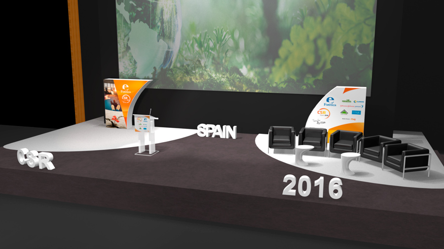 Diseño escenario 3D-2 evento CSR Spain 2016 Diseño escenario 3D-2 evento CSR Spain 2016