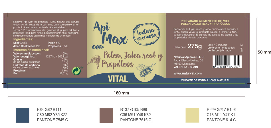 Diseño etiqueta miel apimax Diseño etiqueta miel apimax