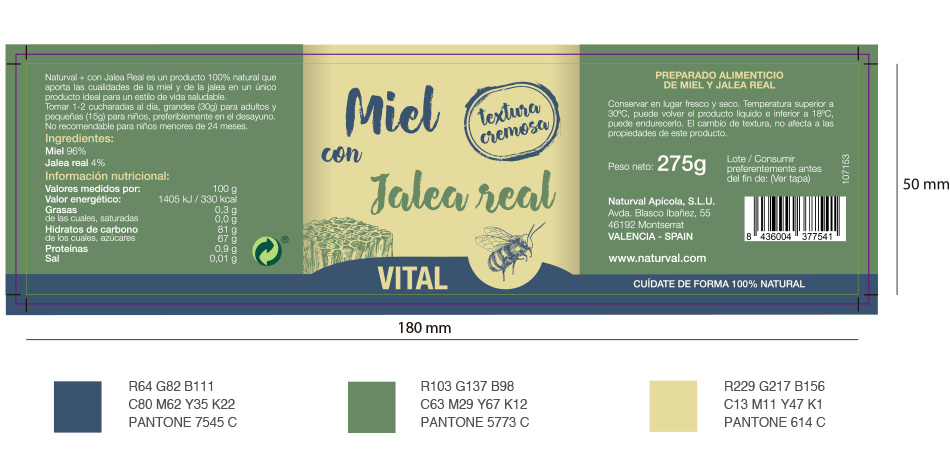 Diseño etiqueta miel con jalea Diseño etiqueta miel con jalea