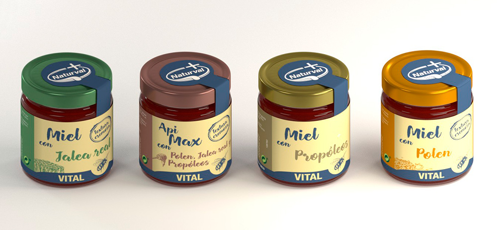 diseño packaging etiquetas miel naturval Diseño imagen corporativa marca naturval