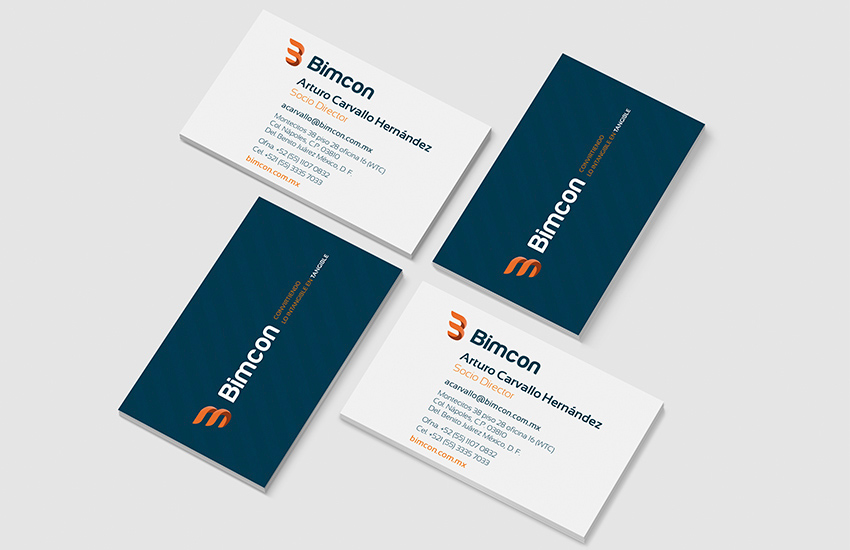 Diseño corporativo consultoría Bimcon, tarjetas de visita, business cards. Diseño corporativo consultoría Bimcon, tarjetas de visita, business cards.