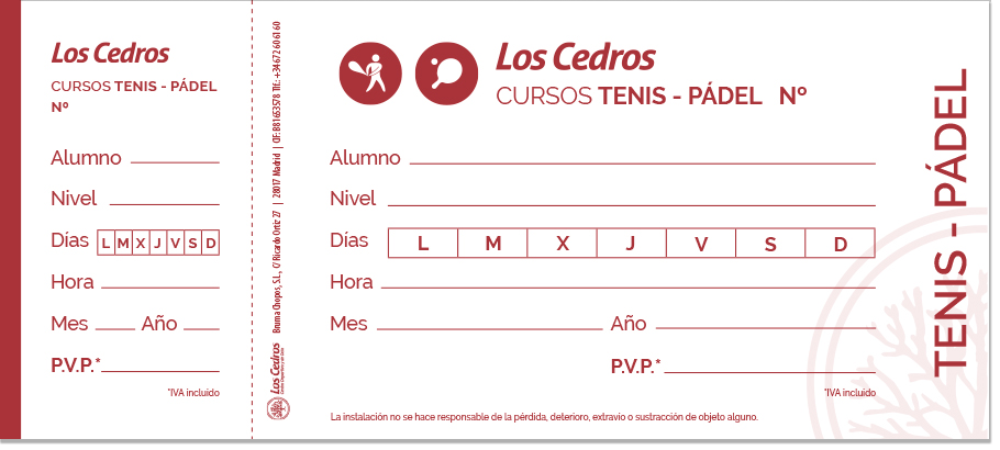 imagen corporativa Club deportivo Los Cedros tickets actividades imagen corporativa Club deportivo Los Cedros tickets actividades