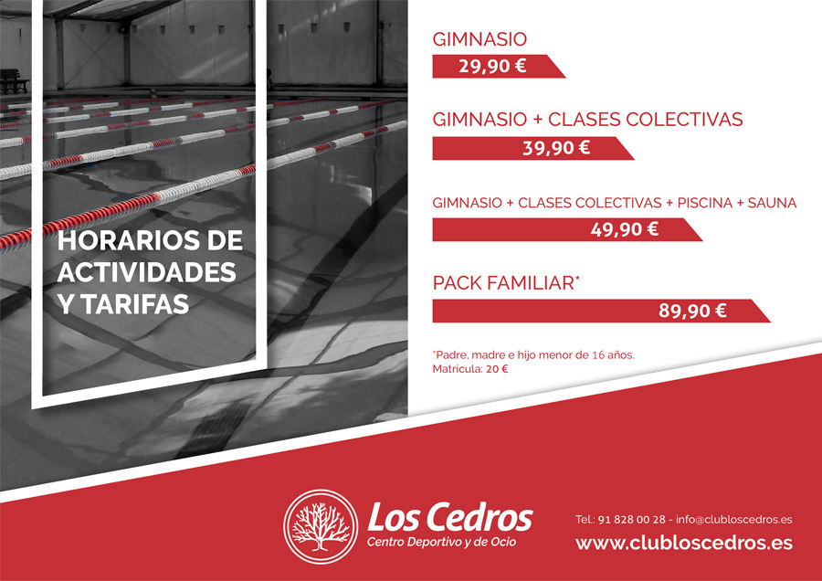 imagen corporativa Club deportivo Los Cedros horario imagen corporativa Club deportivo Los Cedros horario