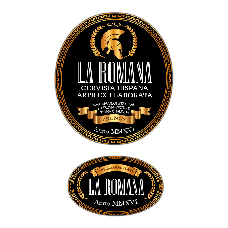 diseño de etiquetas marca cerveza La Romana diseño de etiquetas marca cerveza La Romana