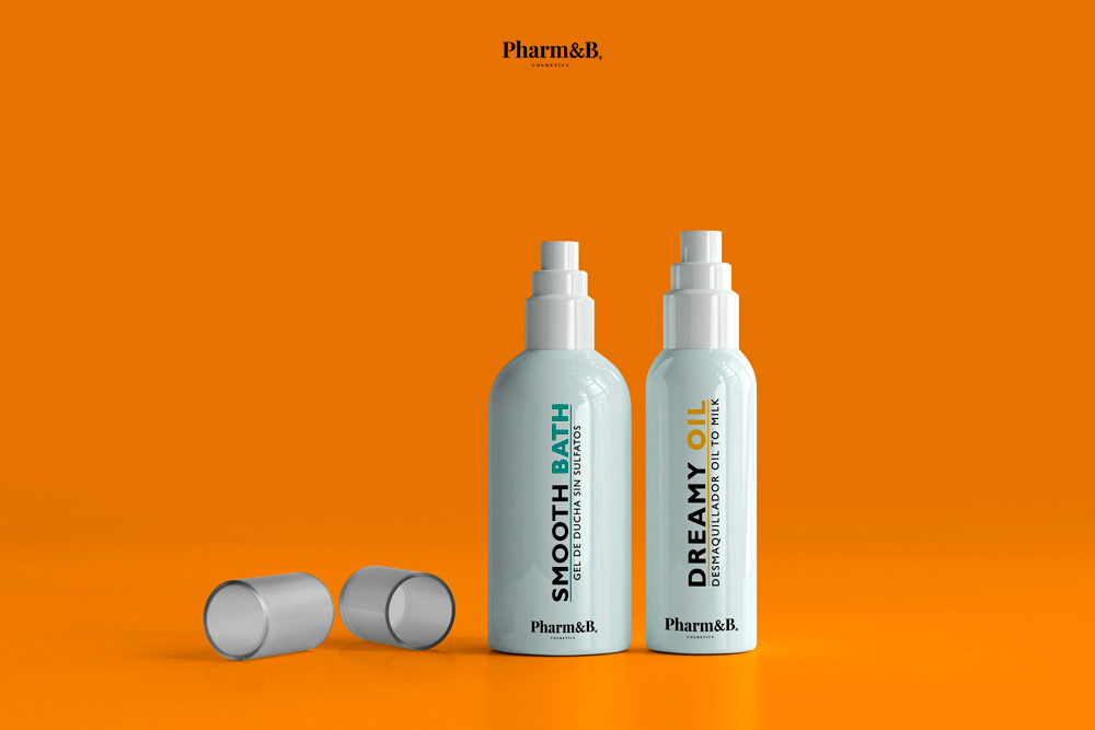 Diseño de packaging realizado para la marca de cosmética Pharm&B, gel aceite. Diseño de packaging realizado para la marca de cosmética Pharm&B, gel aceite.