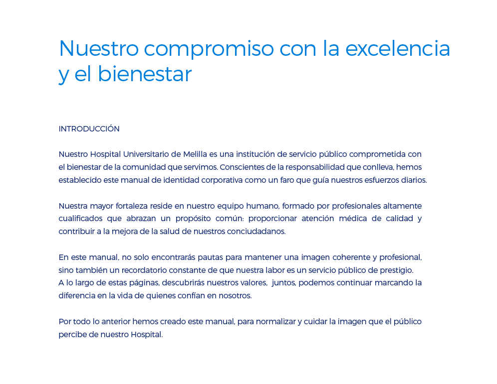 Nuestro compromiso, Hospital Universitario de Melilla Nuestro compromiso, Hospital Universitario de Melilla